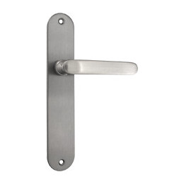 Garniture sur plaque Morgan zamak nickel mat bec de cane