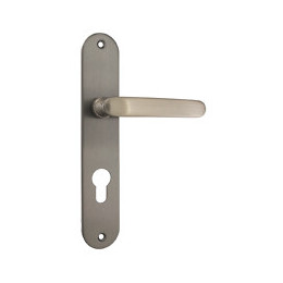 Garniture sur plaque Morgan zamack nickel mat cylindre