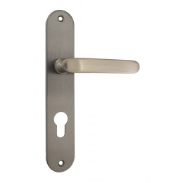 Garniture sur plaque Morgan zamack nickel mat cylindre