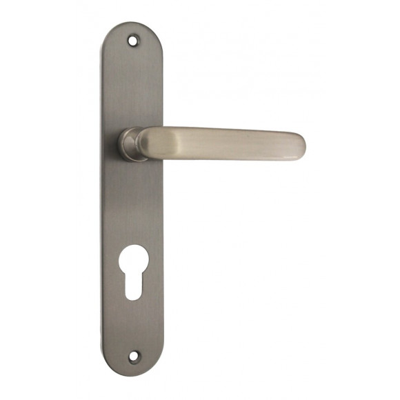 Garniture sur plaque Morgan zamack nickel mat cylindre