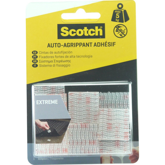 Pastille Agrippante Adhésive extrême Transparent 25mmx25mm