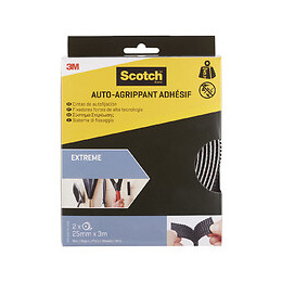 Rouleau Agrippant Adhésif extrême Noir 3mx25mm