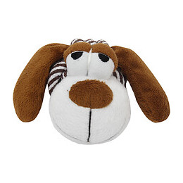 Chien en peluche avec corde - 17x9cm