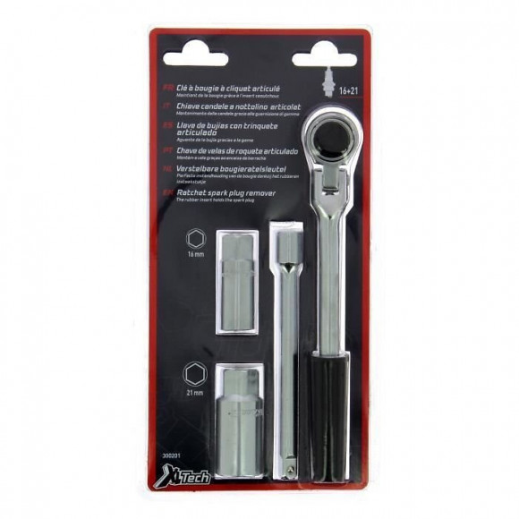 Xltech Cle A Bougie 16-21mm A Cliquet.l200+rallonge 145