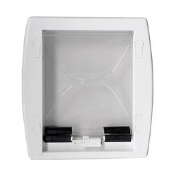 Chatiere en ABS. 23,5 x 21,7 cm. Blanc