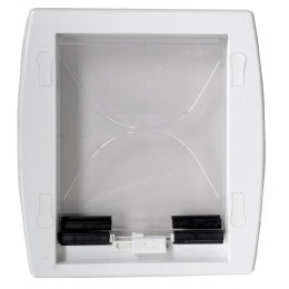 Chatiere en ABS. 23,5 x 21,7 cm. Blanc