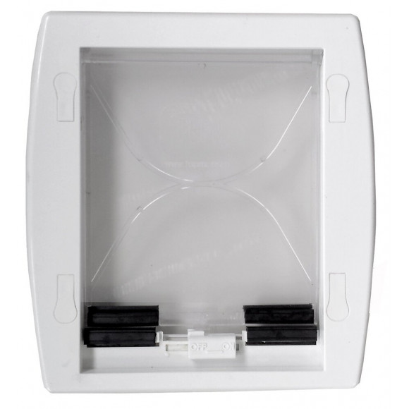 Chatiere en ABS. 23,5 x 21,7 cm. Blanc