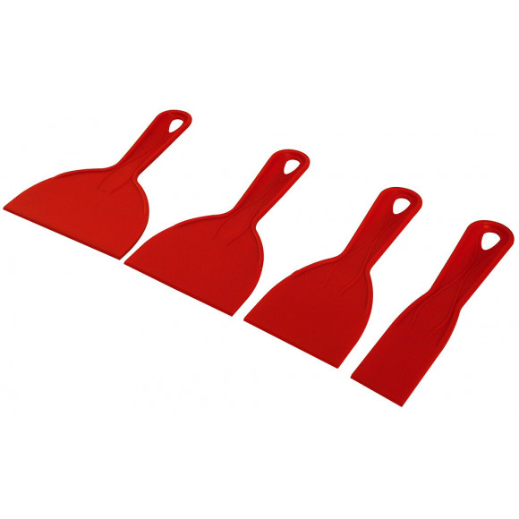 4 couteaux à enduire plastique