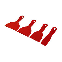 4 couteaux à enduire plastique