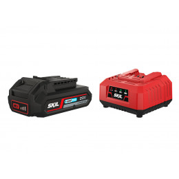 SKIL BC1E3110AA Batterie Li-Ion 2,5 Ah « 20V Max » (18 V) et chargeur 