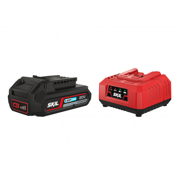 SKIL BC1E3110AA Batterie Li-Ion 2,5 Ah « 20V Max » (18 V) et chargeur 