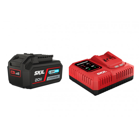 SKIL Batterie Li-Ion 4,0 Ah « 20V Max » (18 V) « Keep Cool ») chargeur