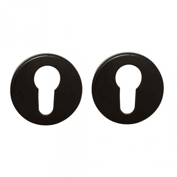 2 rosaces cylindre Meudon aluminium noir mat