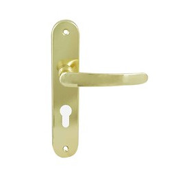 Poignée plaqué cylindre entraxe 165mm Ludon laitonné