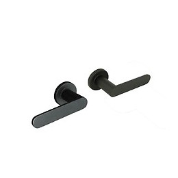 Poignée sur rosace Meudon noir mat