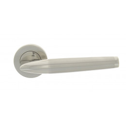 Poignée sur rosace Valena nickel mat brillant