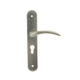 Poignée sur plaqué cylindre Azury nickel mat entraxe 195mm