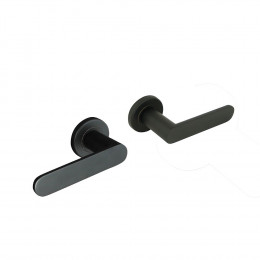 Poignée sur rosace Meudon noir mat