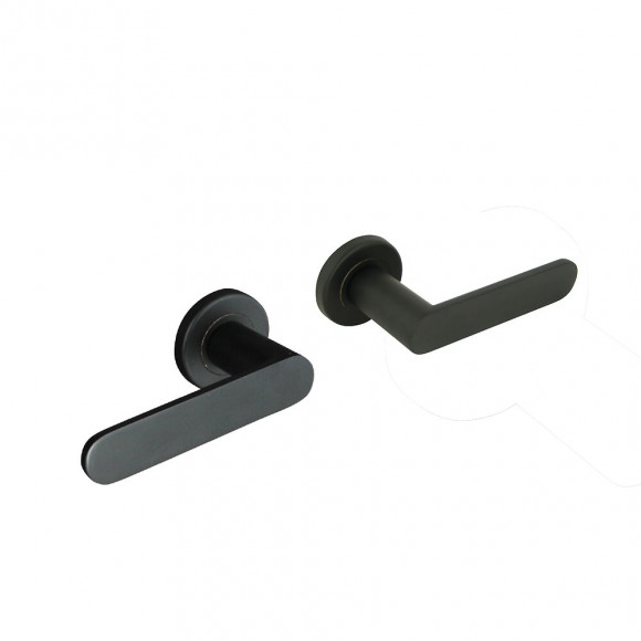 Poignée sur rosace Meudon noir mat