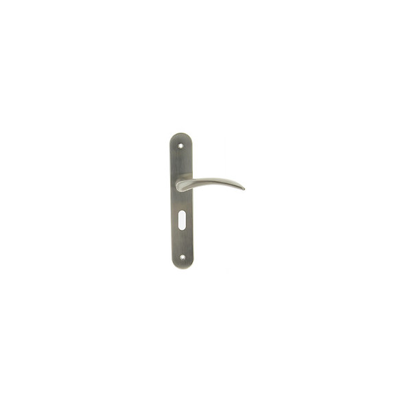 Poignée sur plaqué clé azury nickel mat entraxe 195mm