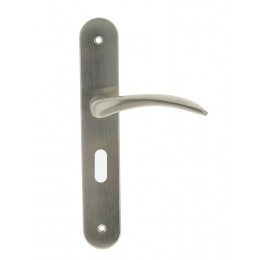 Poignée sur plaqué clé azury nickel mat entraxe 195mm