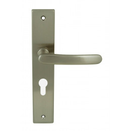 Poignée sur plaqué cylindre Gabriel nickel mat