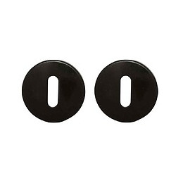 2 rosaces clé Meudon aluminium noir mat