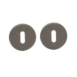 2 rosaces clé acier patine pour modèle Mauriac