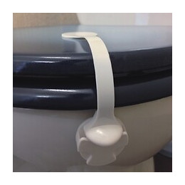 Bloque abattant wc plastique blanc H.235mm l.40mm