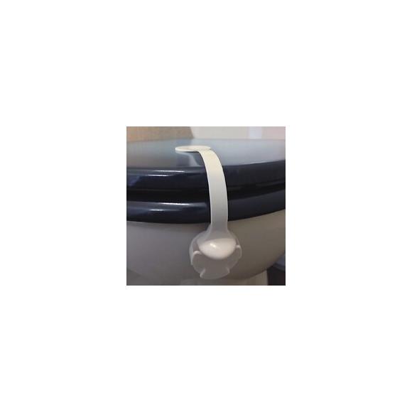 Bloque abattant wc plastique blanc H.235mm l.40mm