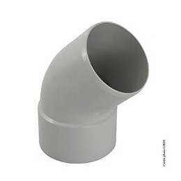 Coude 45° Pvc Gris Girpi, Dév.33 Cm Diam.100 Mm