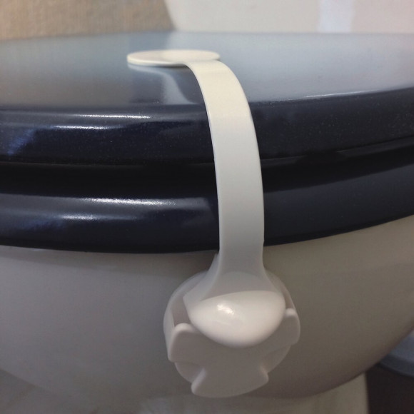 Bloque abattant wc plastique blanc H.235mm l.40mm