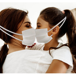 2 masques 3 plis en tissé