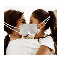 2 masques 3 plis en tissé