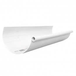 Profil de gouttière ronde dév.250 blanc longueur 4m