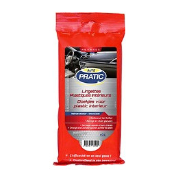 Lingettes nettoyantes plastiques intérieurs