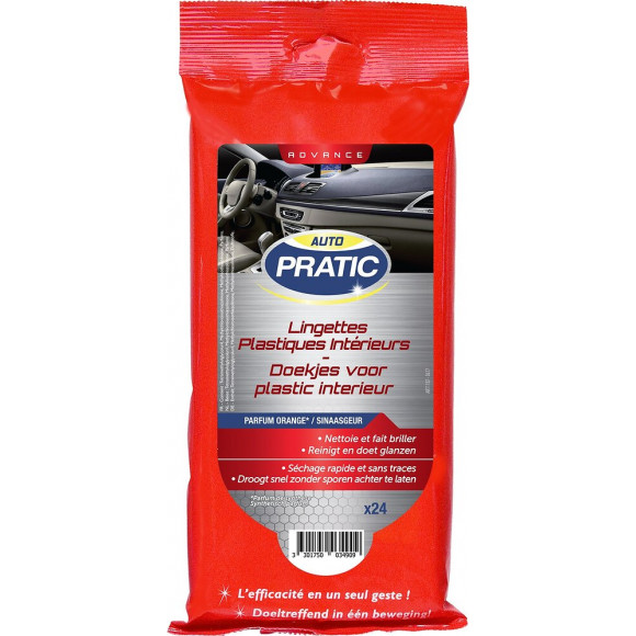 Lingettes nettoyantes plastiques intérieurs