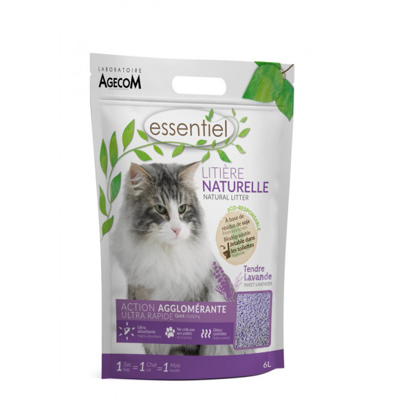 Essentiel Litière soja lavande 6L