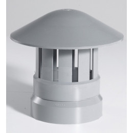 Chapeau De Ventilation Femelle Pvc Gris Girpi, Diam.100 Mm