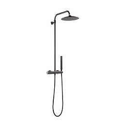 Luisa colonne de douche noire avec mitigeur mécanique