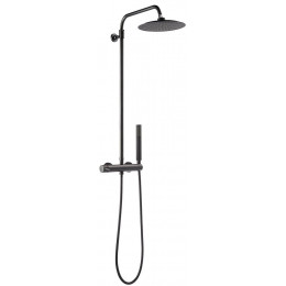 Luisa colonne de douche noire avec mitigeur mécanique