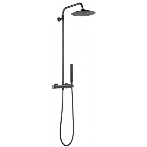 Luisa colonne de douche noire avec mitigeur mécanique