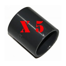 5 Manchons, Ø 50 Mm, Pvc, Prévue Pression Pn16 - Jardiboutique - Jb-00751-5