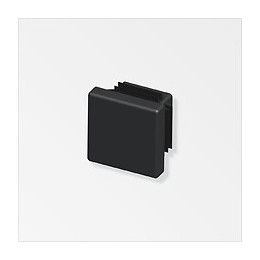 2 embouts carrés rentrants plastique noir 15.5mm