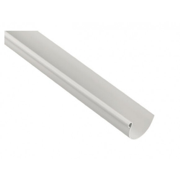 Profile gouttière PVC demi-ronde 16 L.2m couleur gris clair