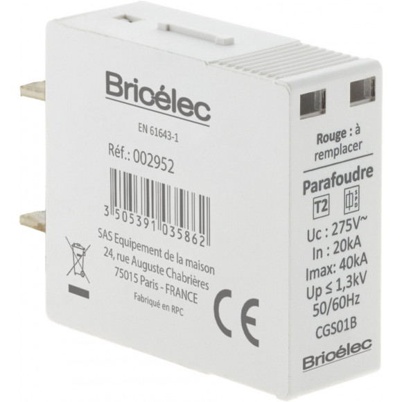 Cartouche parafoudre BRICELEC