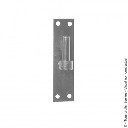 Gond sur platine bout carré Hauteur 180mm zingué