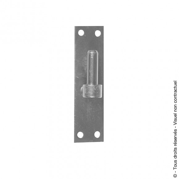Gond sur platine bout carré Hauteur 180mm zingué