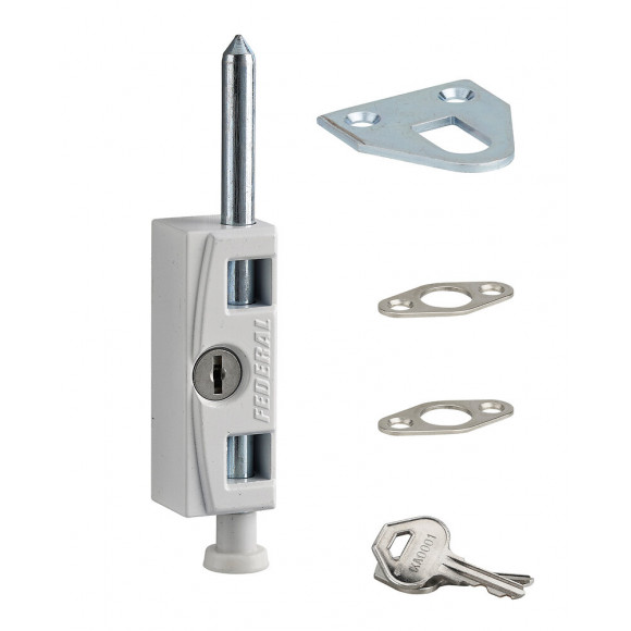 Verrou de porte laqué blanc