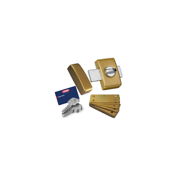 Verrou D6 cylindre / bouton 45mm bronze avec cales